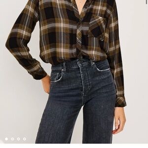 Rails Black Carmel Lurex Hunter shirt